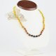 Rainbow amber necklace for adults